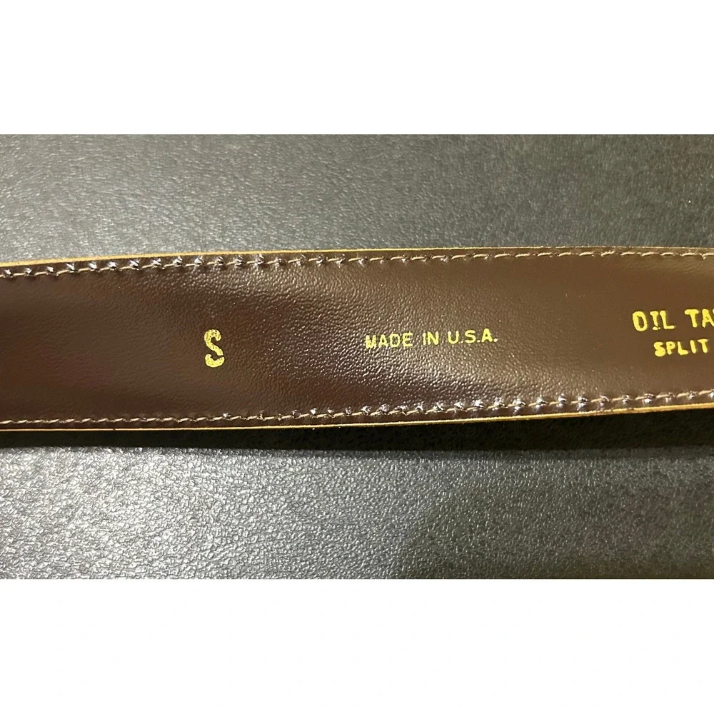 Lejon Belt Women S Tan Nubuck Leather Nordstrom Brass Buckle Tip USA VTG 80s 90s